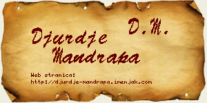 Đurđe Mandrapa vizit kartica